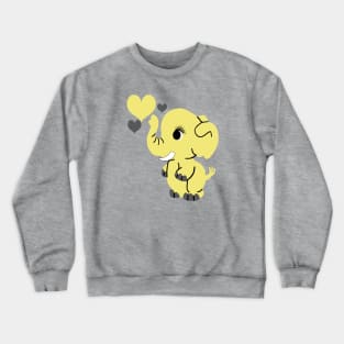 Cute Yellow Baby Elephant Crewneck Sweatshirt